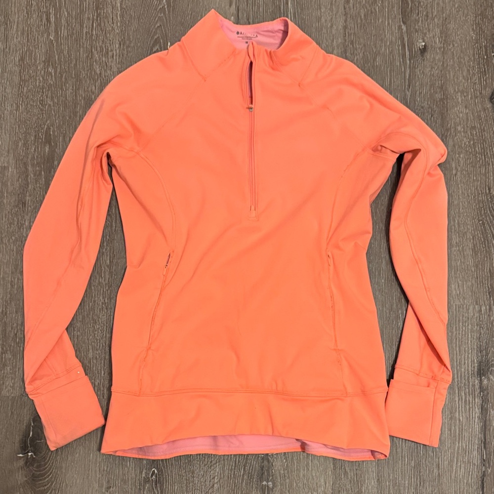 Athleta Coral Quarter-Zip Hoodie